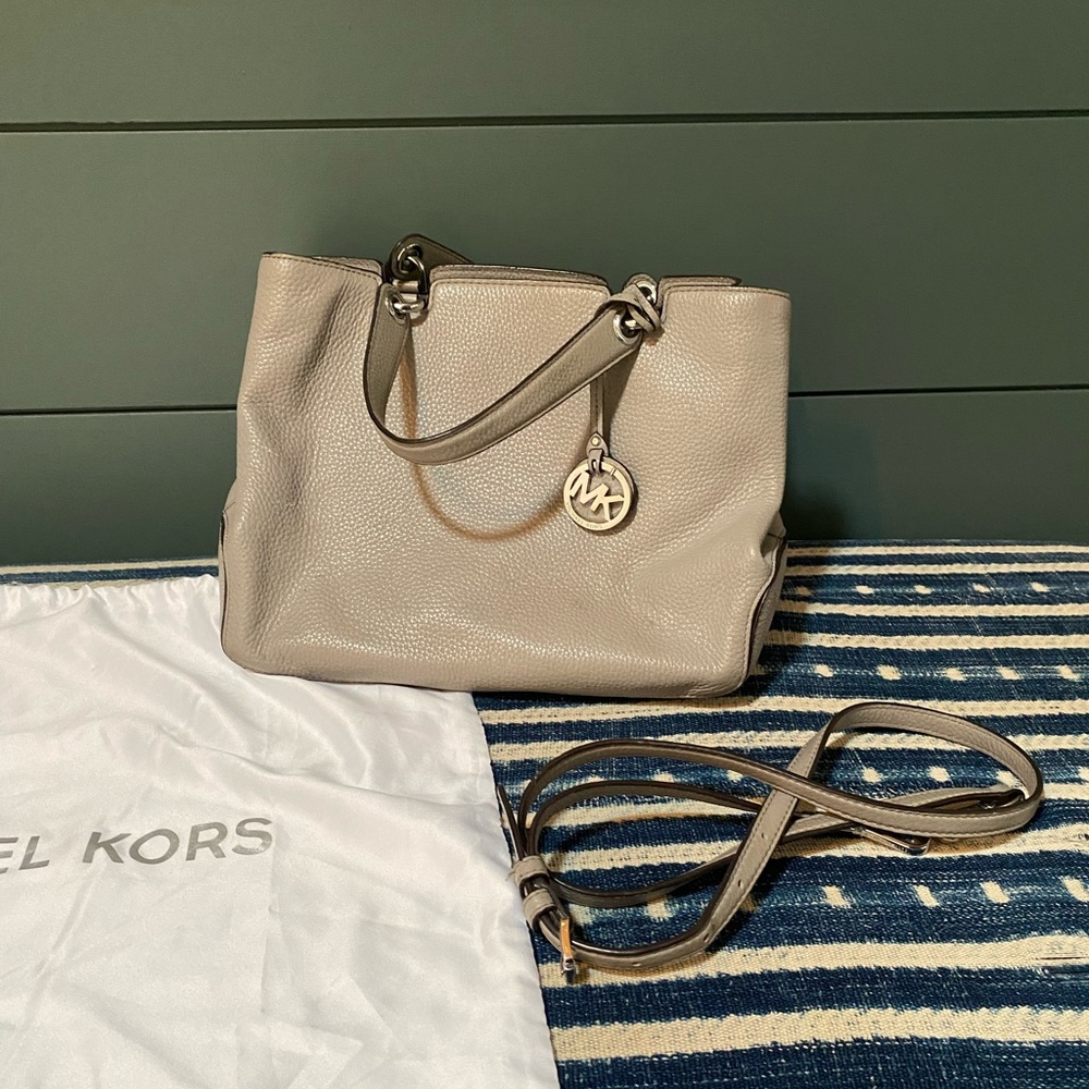Grey Michael Kors Leather Purse